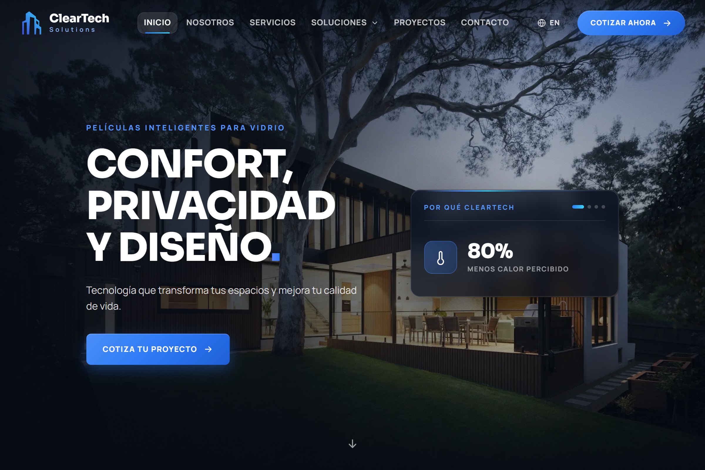 Sitio web de ClearTech Solutions