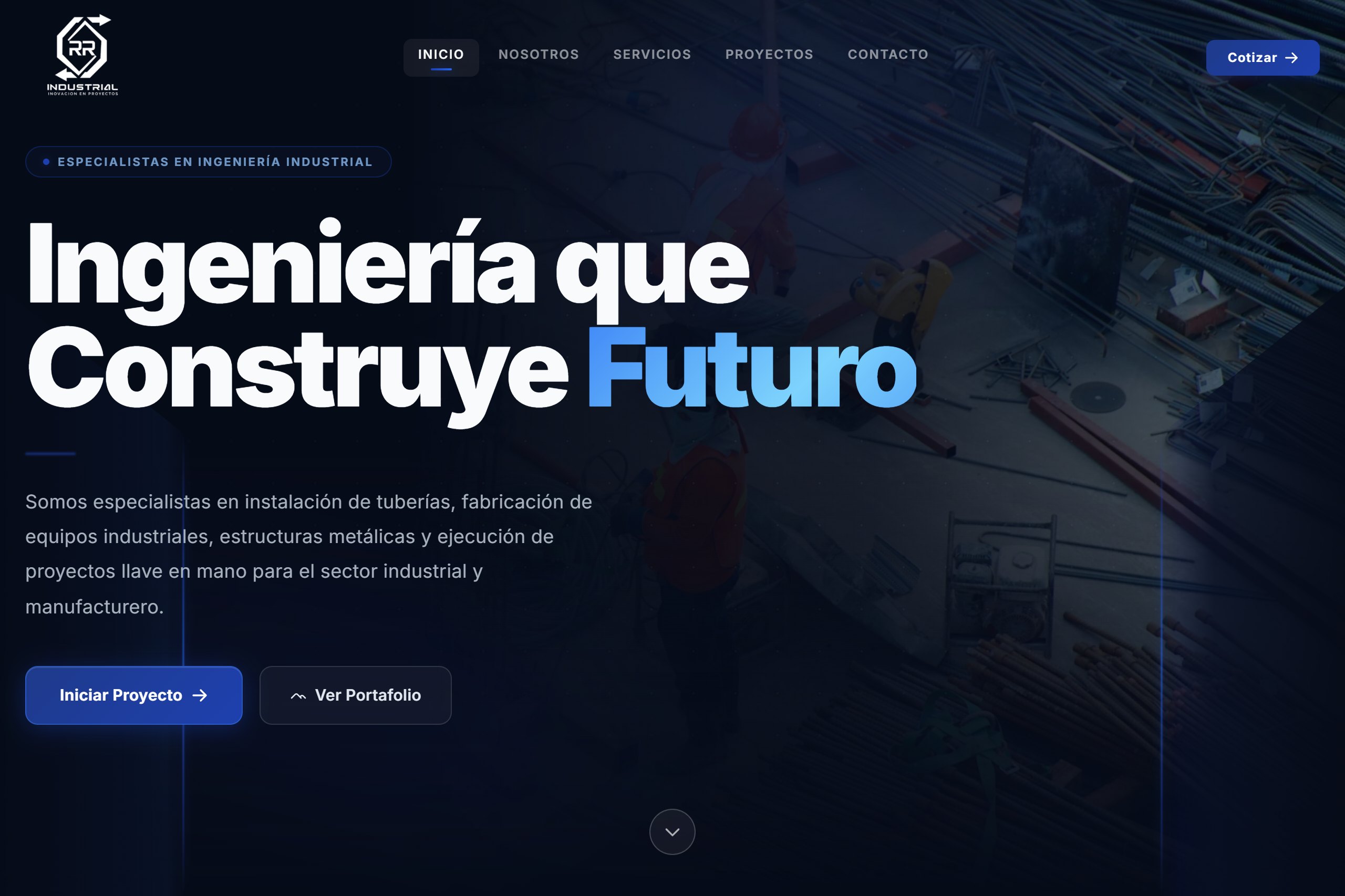 Sitio web de RR Industrial